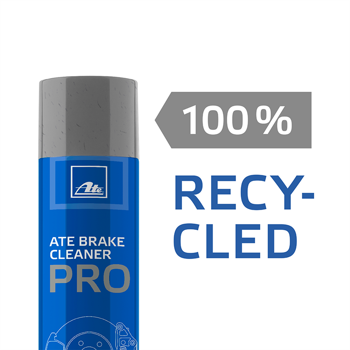 Kappe aus 100 % recyceltem und ungefärbtem Kunststoff