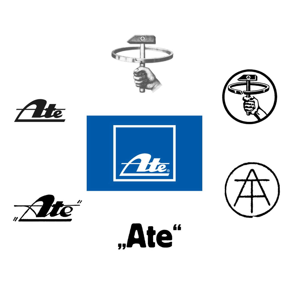 Das ATE Logo im Wandel der Zeit